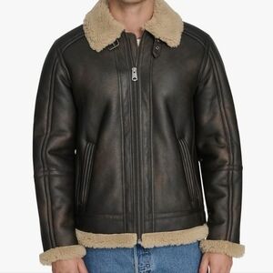 NWT Levi's Mens Faux Shearling Aviator Bomber XL/L Coat Jacket 😀